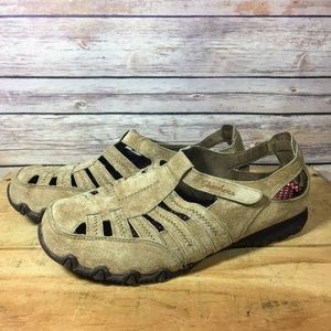 Skechers Relaxed Fit  Memory Foam Suede Sandals
